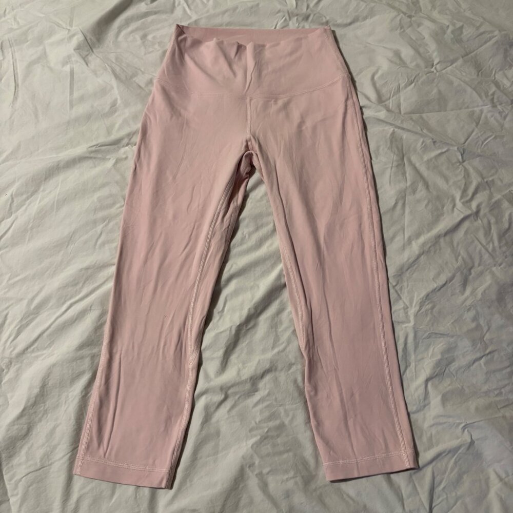 EXCELLENT Lululemon Align High-Rise Crop 21" Leggings Flush Pink Yoga Pants 6 - Picture 8 of 13